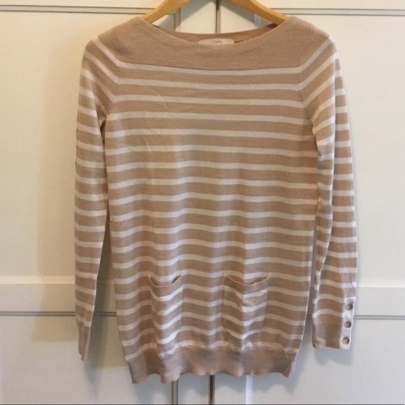 Ann Taylor Loft striped tunic sweater S - Picture 1 of 6